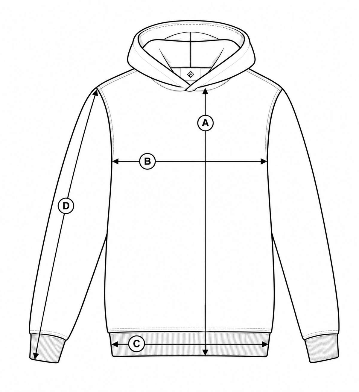 Storlekstabell Hoodie